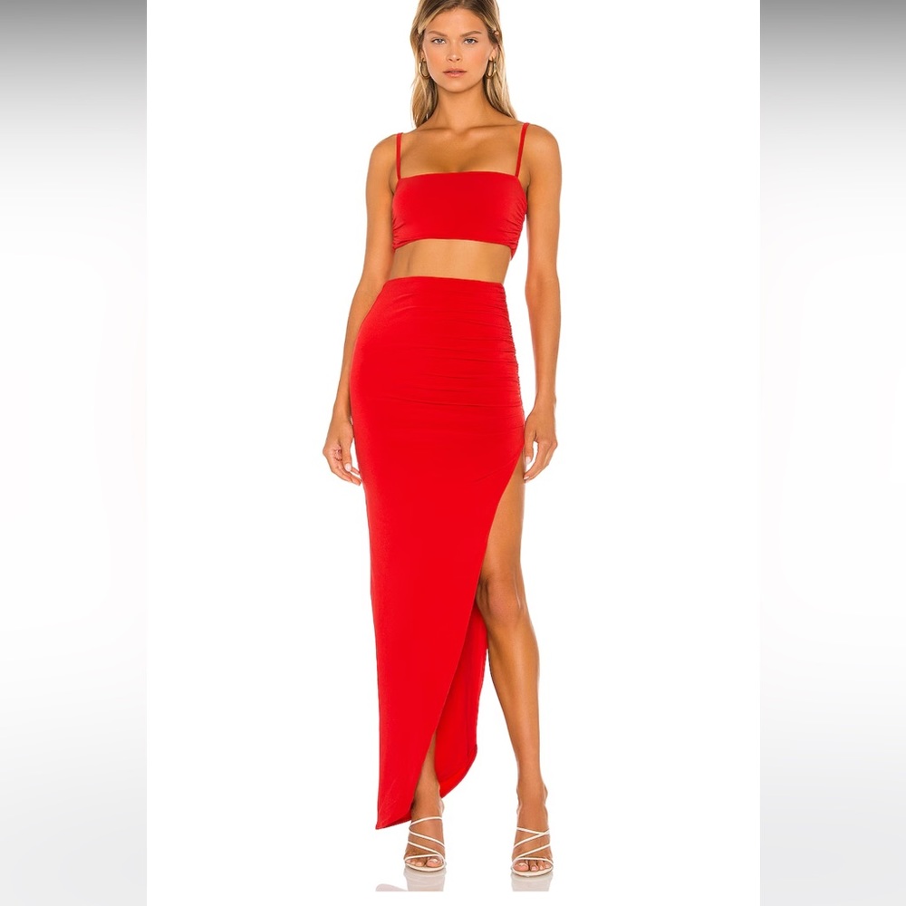 Nookie Aria Skirt and Crop Top size XS red. WORN ONCE!